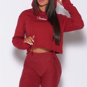 Bombshell Sportswear Red Cropped Hoodie